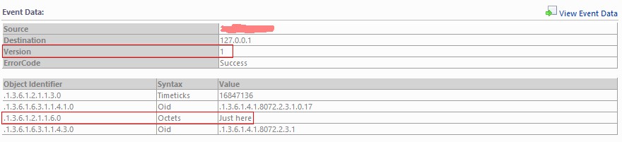 SCOM shows v1 SNMP trap - 1